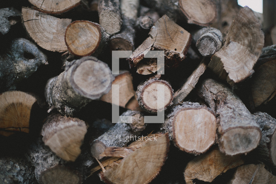 a pile of firewood