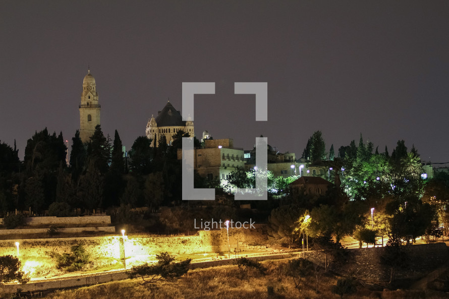 night view of Jerusalem 