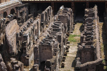 colosseum Hypogeum in Rome interior 