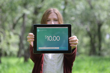 online giving from tablet