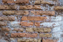 old brick wall in Rome 