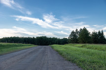 dirt road in a rural landscape 