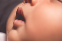lips of a newborn baby 