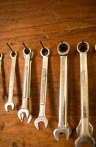 wrenches in a tool workshop 