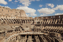 interior of the Colosseum in Rome 