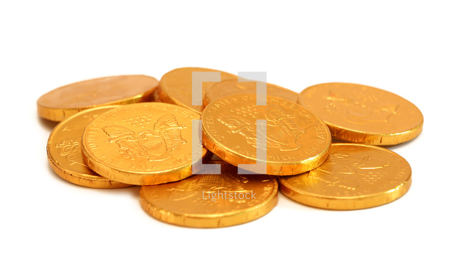 pile of gold coins 