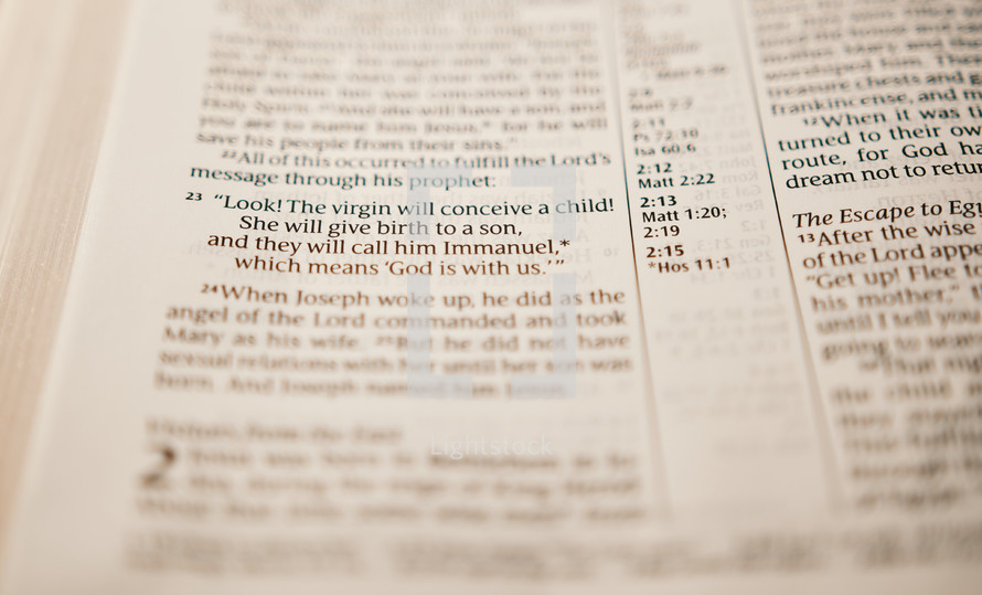 Look the virgin will conceive a child! She will give birth to a son, and call him immanuel, which means God is with us. 