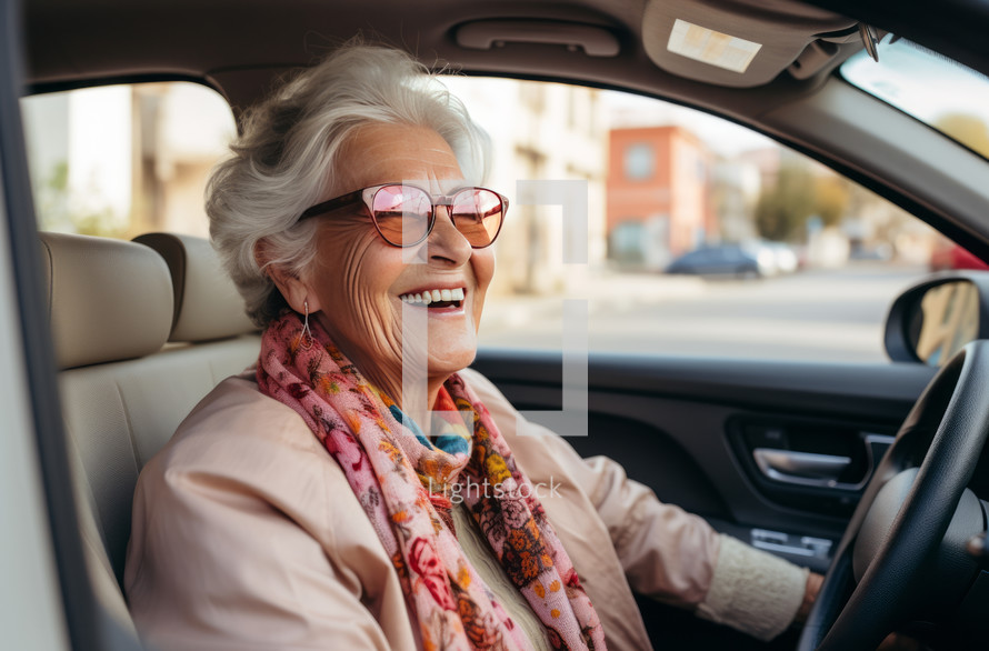 A 70-year-old Italian woman behind the wheel of a car