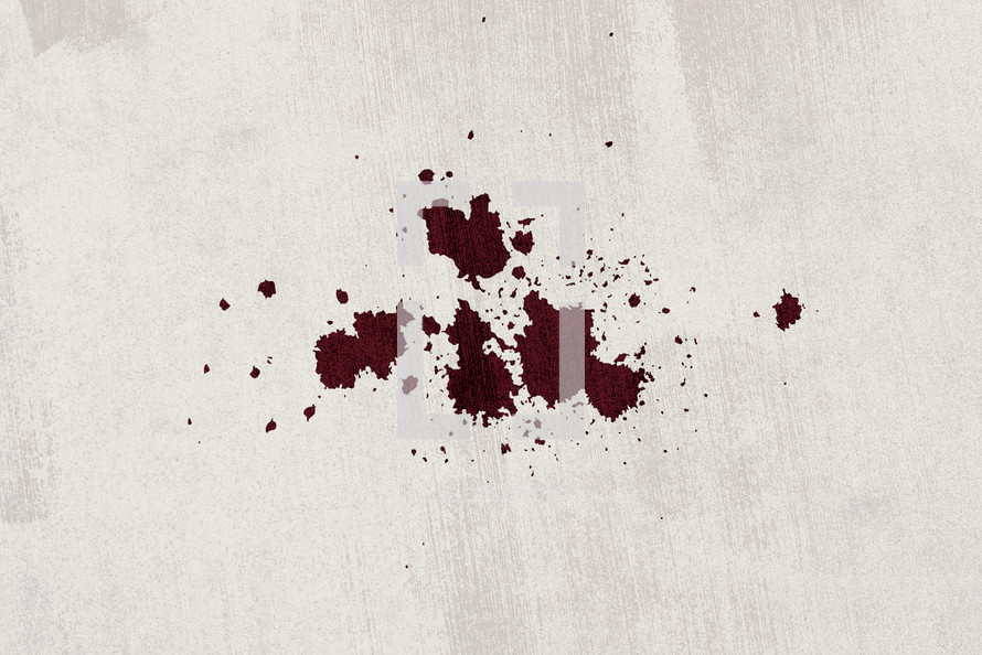blood splatter on a white background 