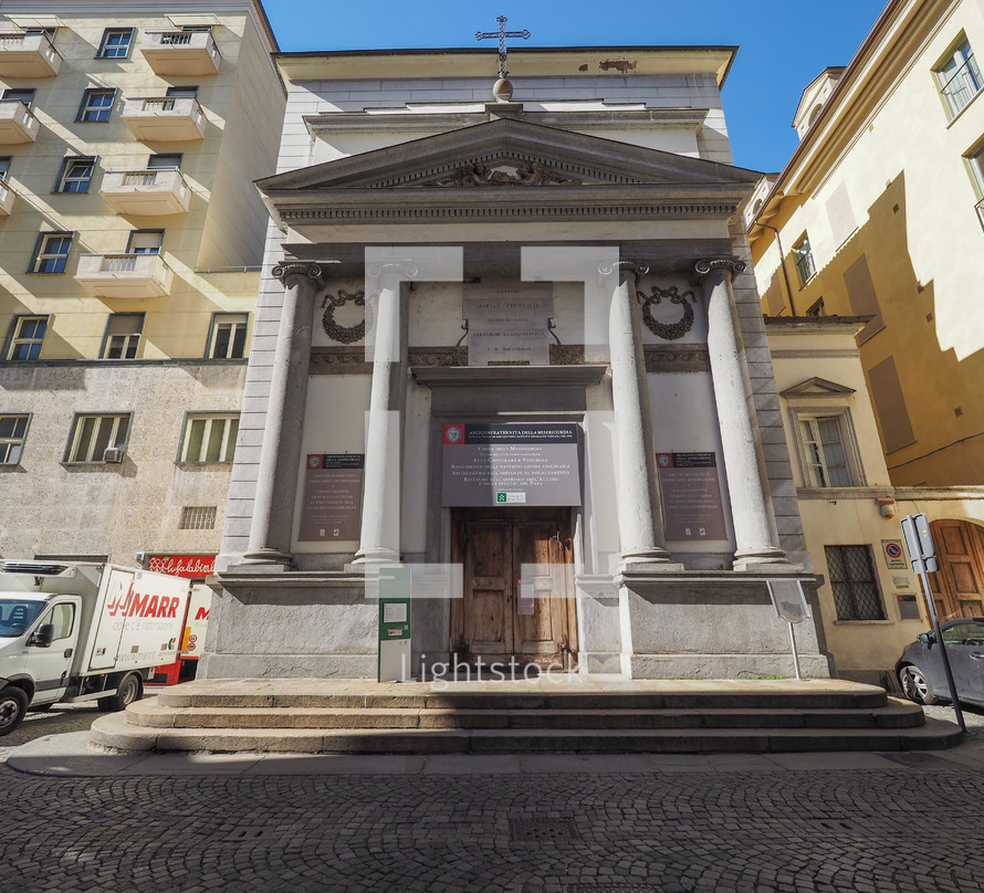TURIN, ITALY - CIRCA MAY 2016: Chiesa della Misericordia church
