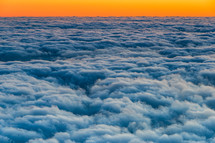 Above the clouds at sunrise