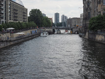BERLIN, GERMANY - CIRCA JUNE 2016: Boat on River Spree