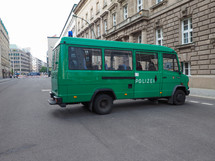 BERLIN, GERMANY - CIRCA JUNE 2016: German Polizei (meaning Police) van