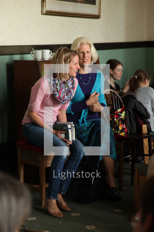 women in conversation at a woman's group 