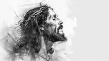 Jesus Christ. Black and white illustration
