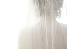 bride in a veil 