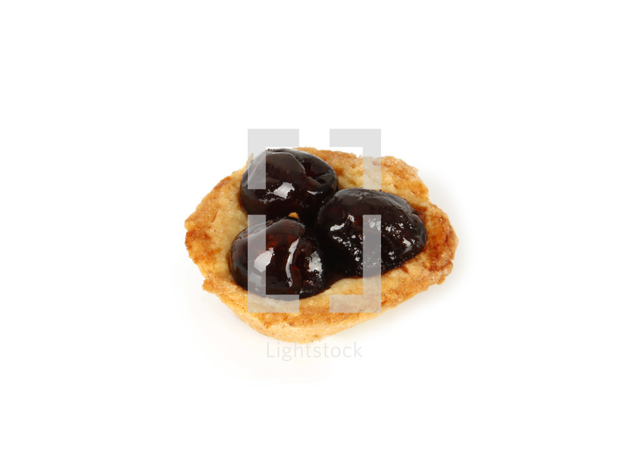 sweet pastry on white background