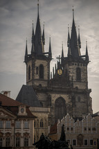 castle-like cathedral spires 