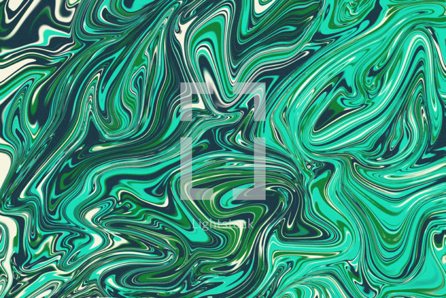 marbleized green, white, and turquoise background 