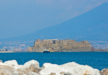 Castel dell Ovo middle aged fortress in the Bay of Naples