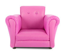 pink armchair 