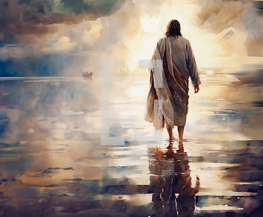 Jesus walking on the sea