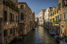 narrow channel in Venice 