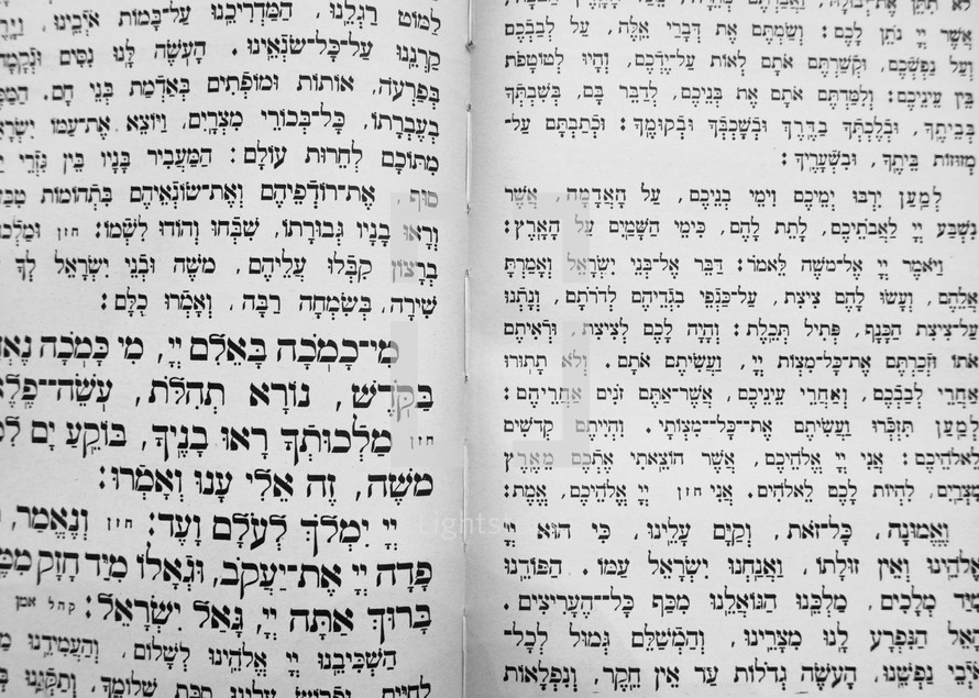  pages of old book in Hebrew language