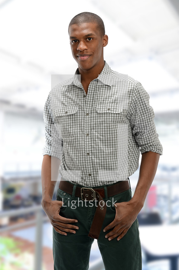 African-american man posing for a picture