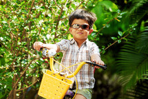 child riding a bike 