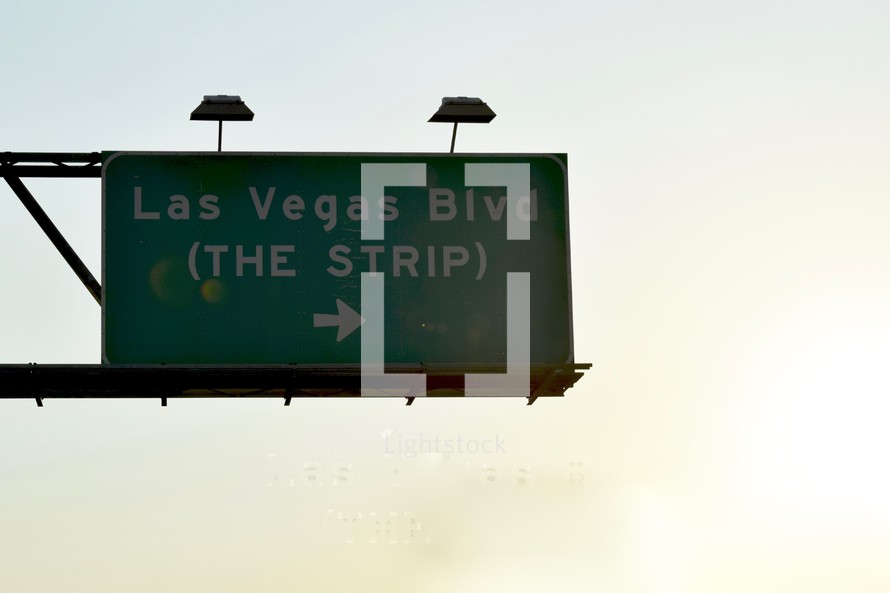 Las Vegas Boulevard, The Las Vegas strip street sign 
