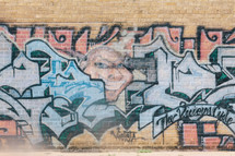 grafitti on a wall 