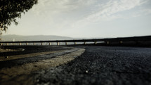 asphalt and a bridge