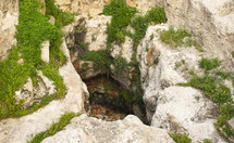 Cave entrance to the tomb of the Patriarchs, the resting place of Abraham and his family, Israel