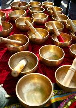 Copper dishes in traditional style