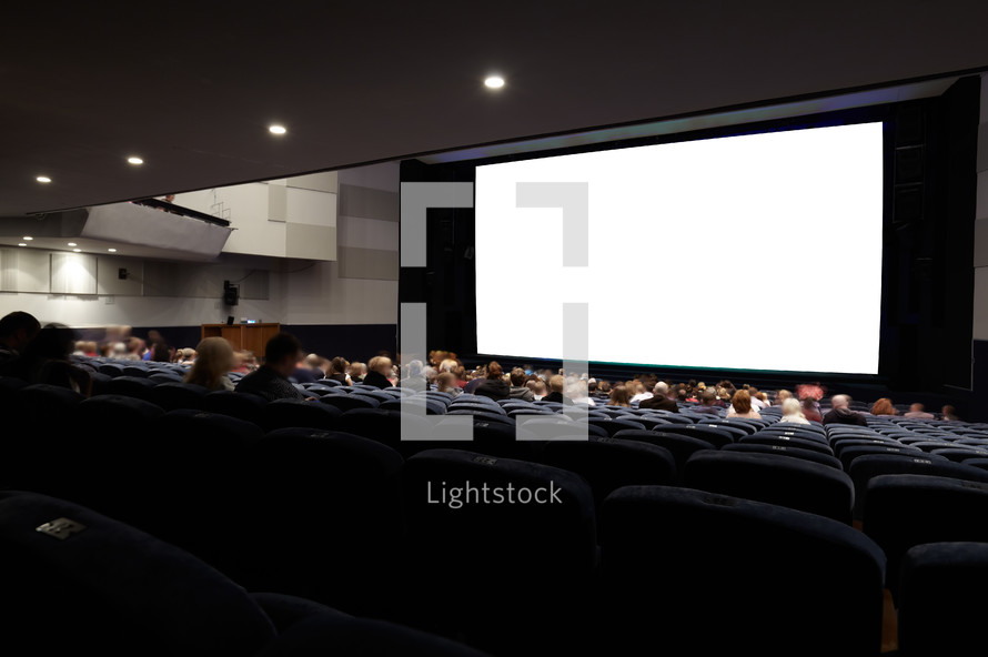 Cinema auditorium with people