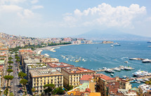 Panoramic view of Naples from Posillipo.
