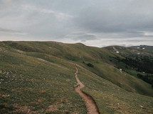 worn path on a mountain 