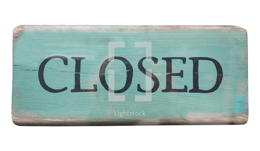 Closed shop sign