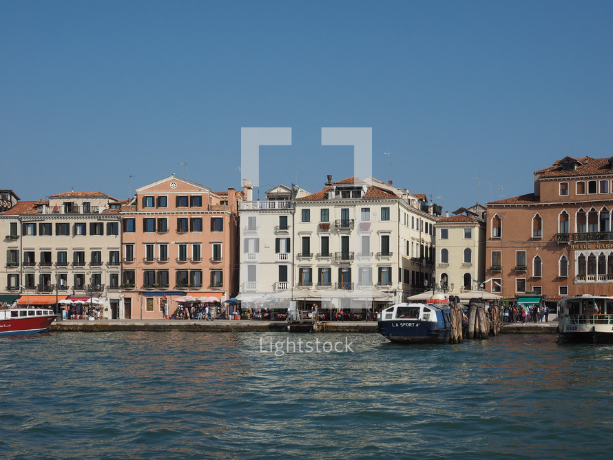 VENICE, ITALY - CIRCA SEPTEMBER 2016: View of the city of Venice from the canal