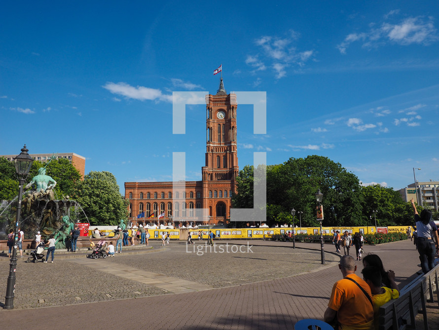 BERLIN, GERMANY - CIRCA JUNE 2019: Rotes Rathaus (meaning Red Town Hall)