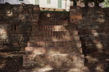 brick steps in Italy