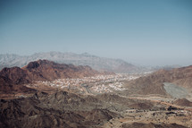 View from Sa’al Mountain on a hike in Muscat, Oman