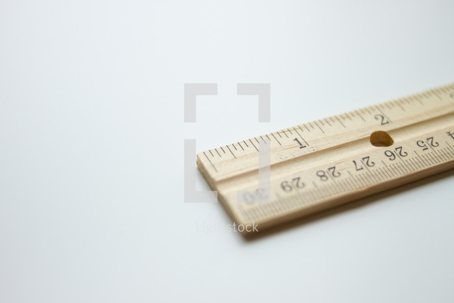 ruler on a white background 