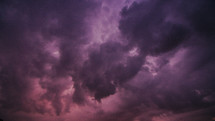purple clouds in the sky 