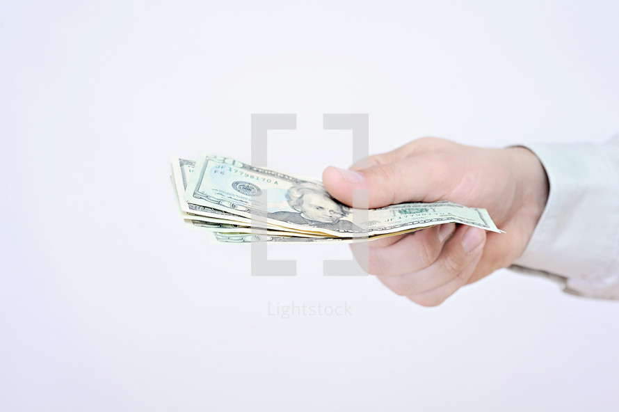 man with cash in his hand 