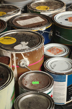 old paint cans 
