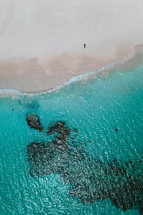aerial view over the Bahamas 