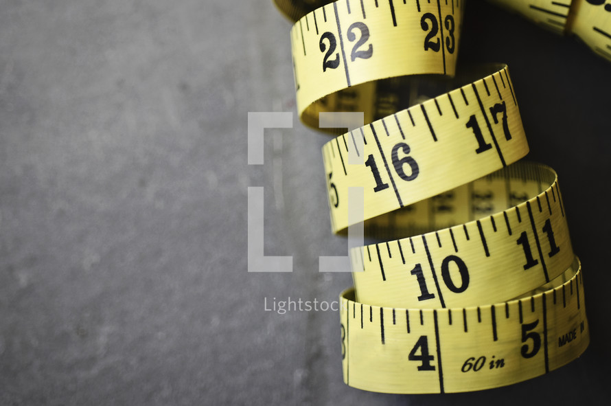 measuring tape coiled up 