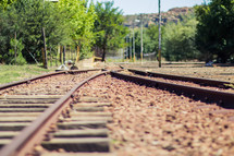 split railroad tracks 